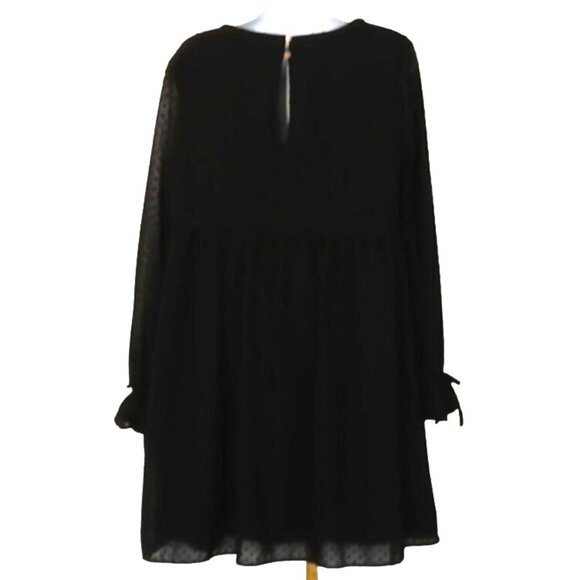 VTG Y2K Womens Mini Tunic Dress Size M Cottagecore Long Sleeve Embroider Floral - Picture 3 of 7